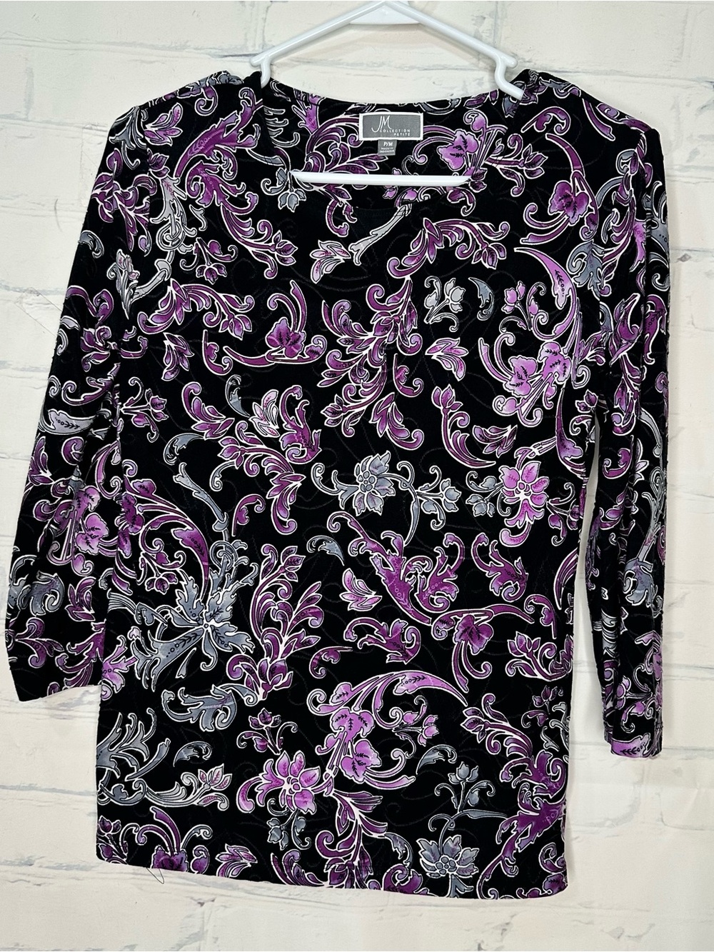 Women’s JM Collection petite small multi color long sleeve top